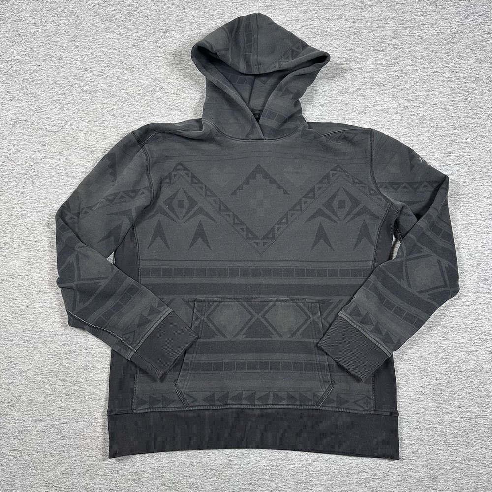 Greyson Hoodie Mens Large Black Gray Aztec Golf Sweatshirt Trump National LA